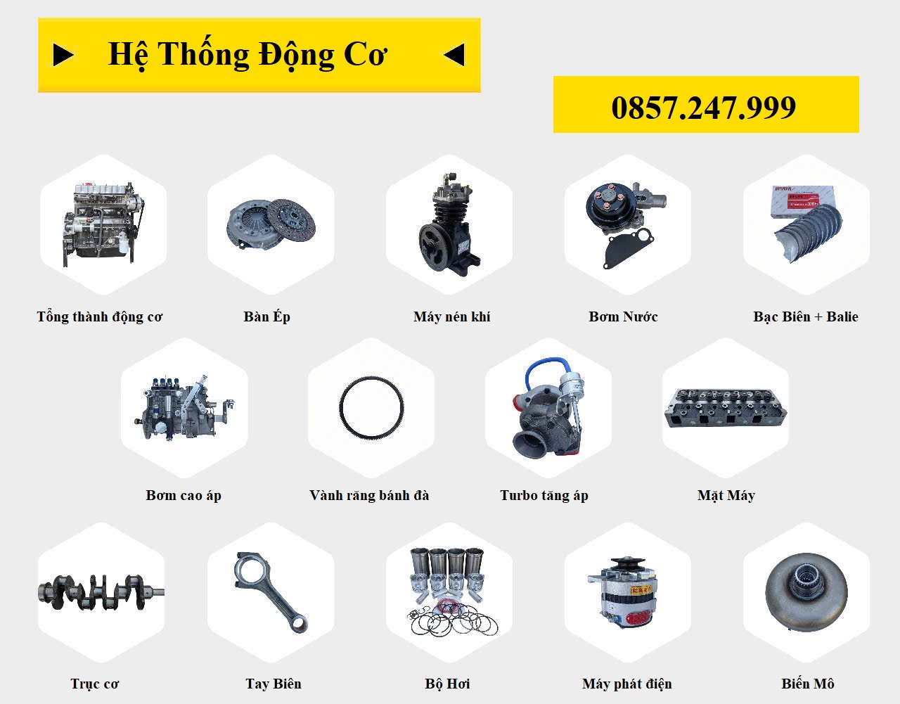 Giới thiệu phụ tùng hệ thống động cơ của máy xúc lật trung quốc tại việt nam